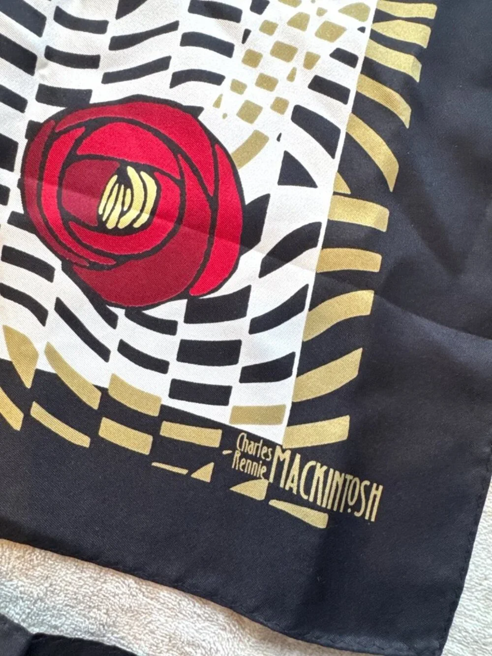 Charles Rennie Mackintosh 100% Silk Scarf Floral Art Spring Summer Fall